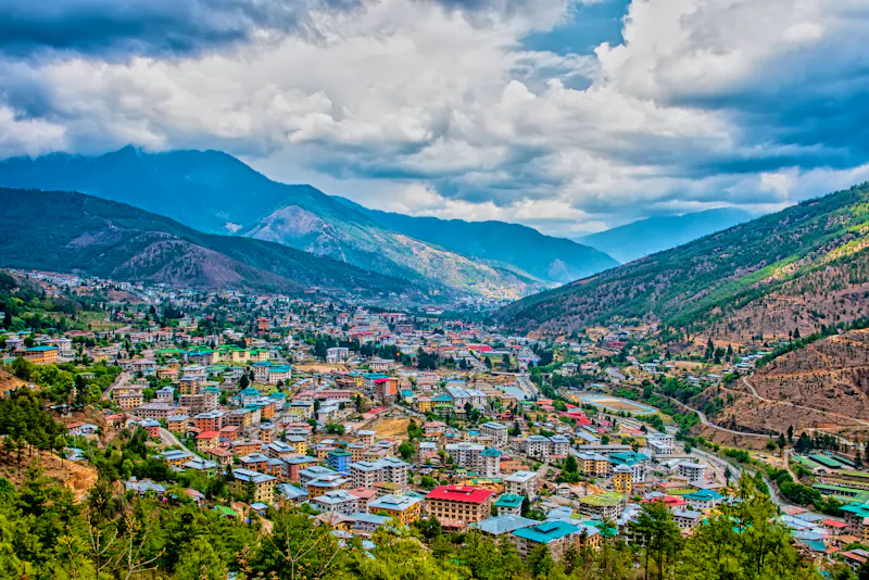 Blick auf die Stadt Thimphu, Bhutan - &copy;Ashek - stock.adobe.com