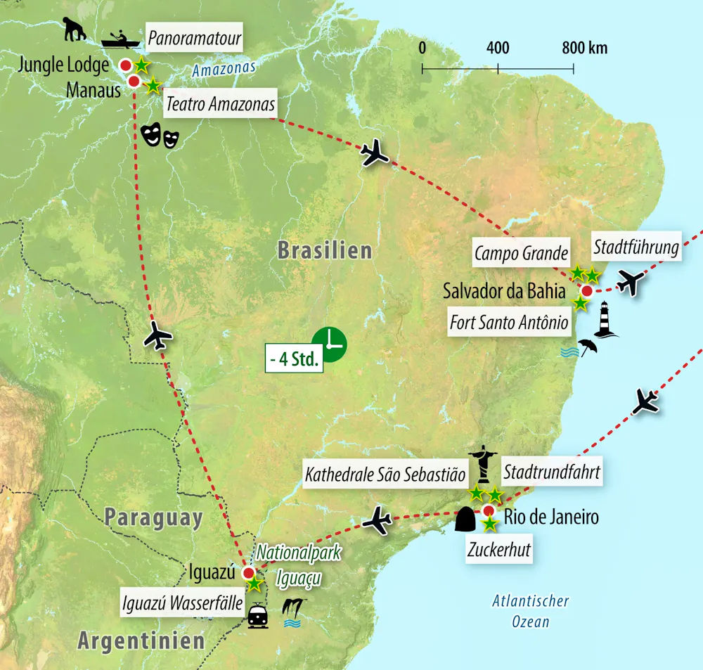 Ihre Reiseroute &ndash; &copy; Eberhardt TRAVEL