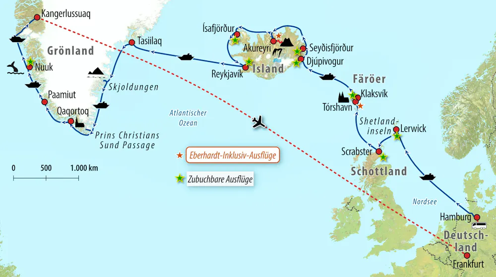 Ihre Reiseroute &ndash; &copy; Eberhardt TRAVEL