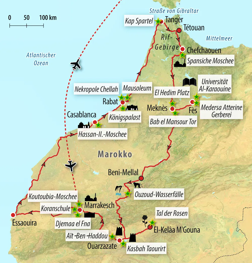 Ihre Reiseroute &ndash; &copy; Eberhardt TRAVEL