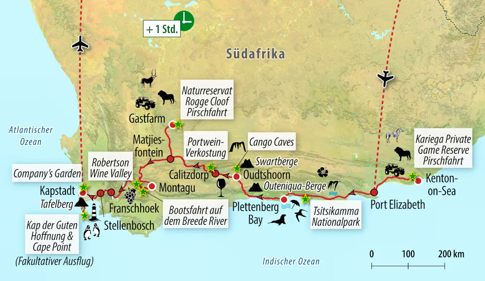 Ihre Reiseroute &ndash; &copy; Eberhardt TRAVEL