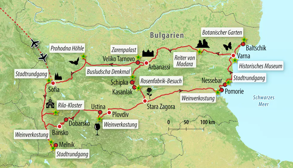 Ihre Reiseroute &ndash; &copy; Eberhardt TRAVEL