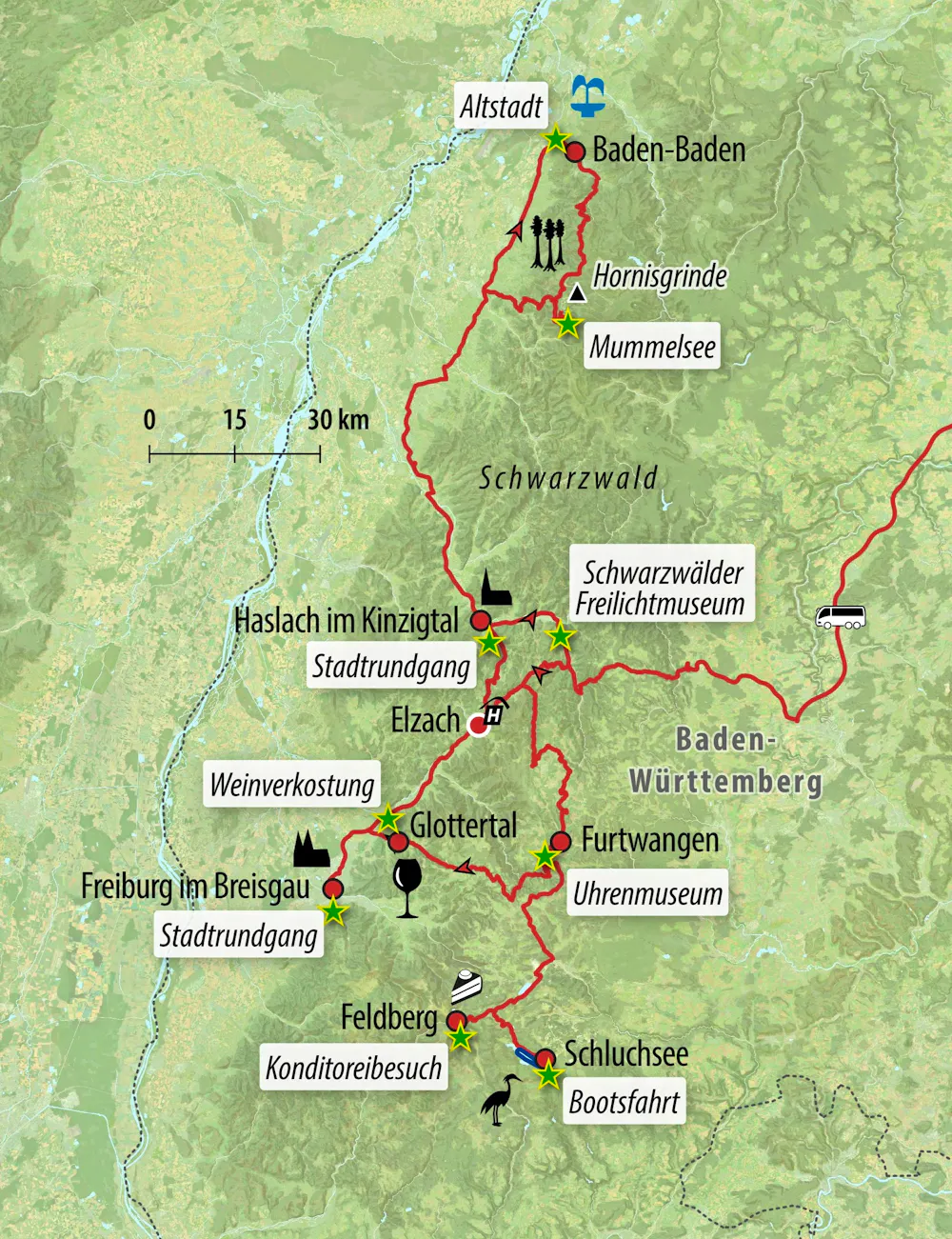Ihre Reiseroute &ndash; &copy; Eberhardt TRAVEL