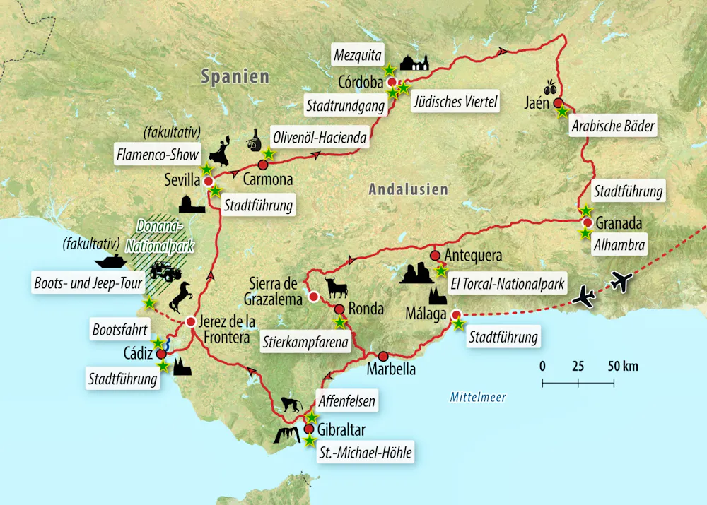 Ihre Reiseroute &ndash; &copy; Eberhardt TRAVEL