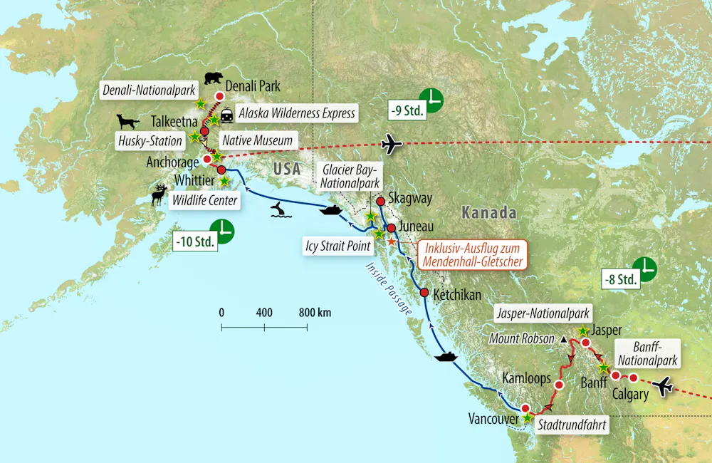 Ihre Reiseroute &ndash; &copy; Eberhardt TRAVEL