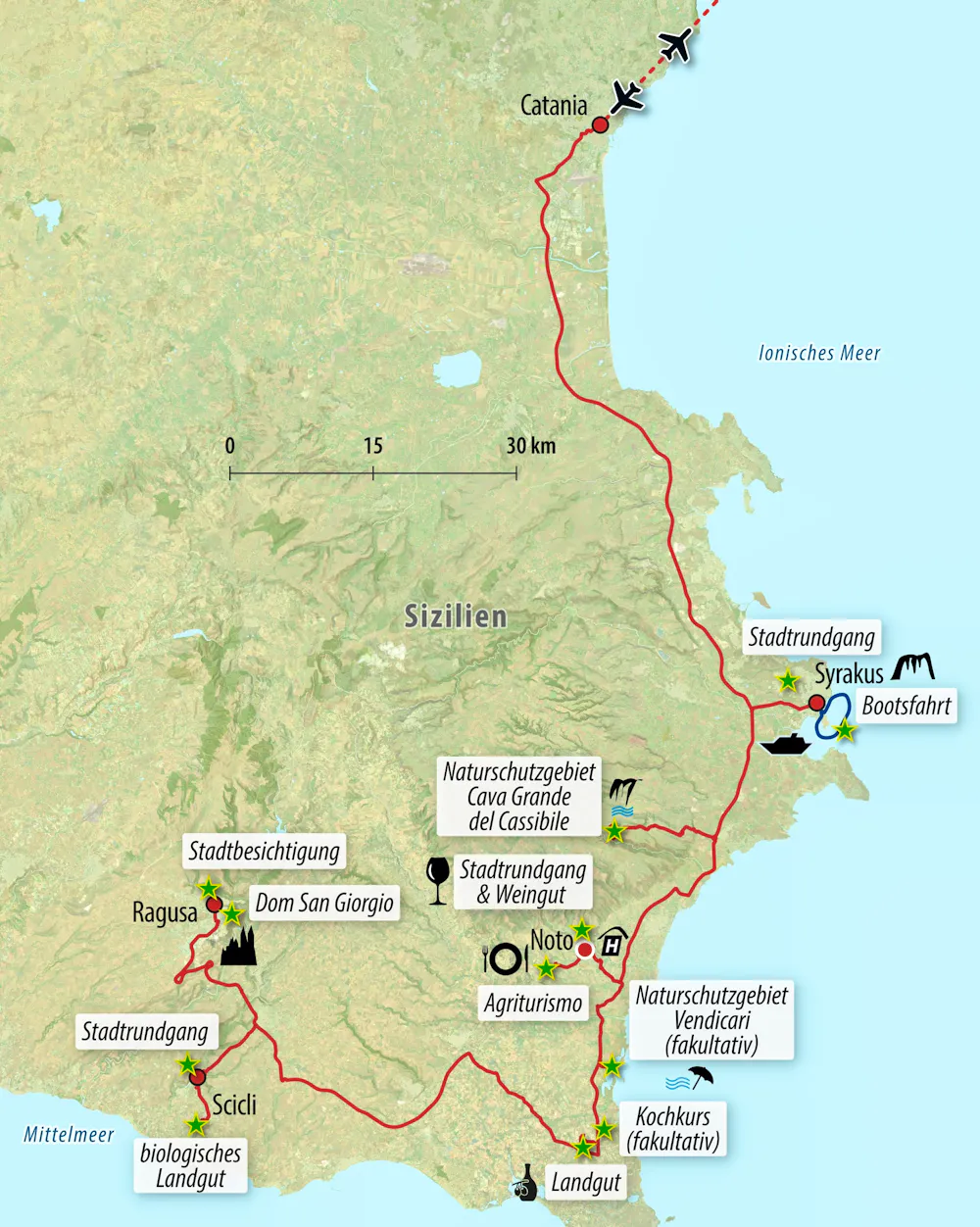 Ihre Reiseroute &ndash; &copy; Eberhardt TRAVEL