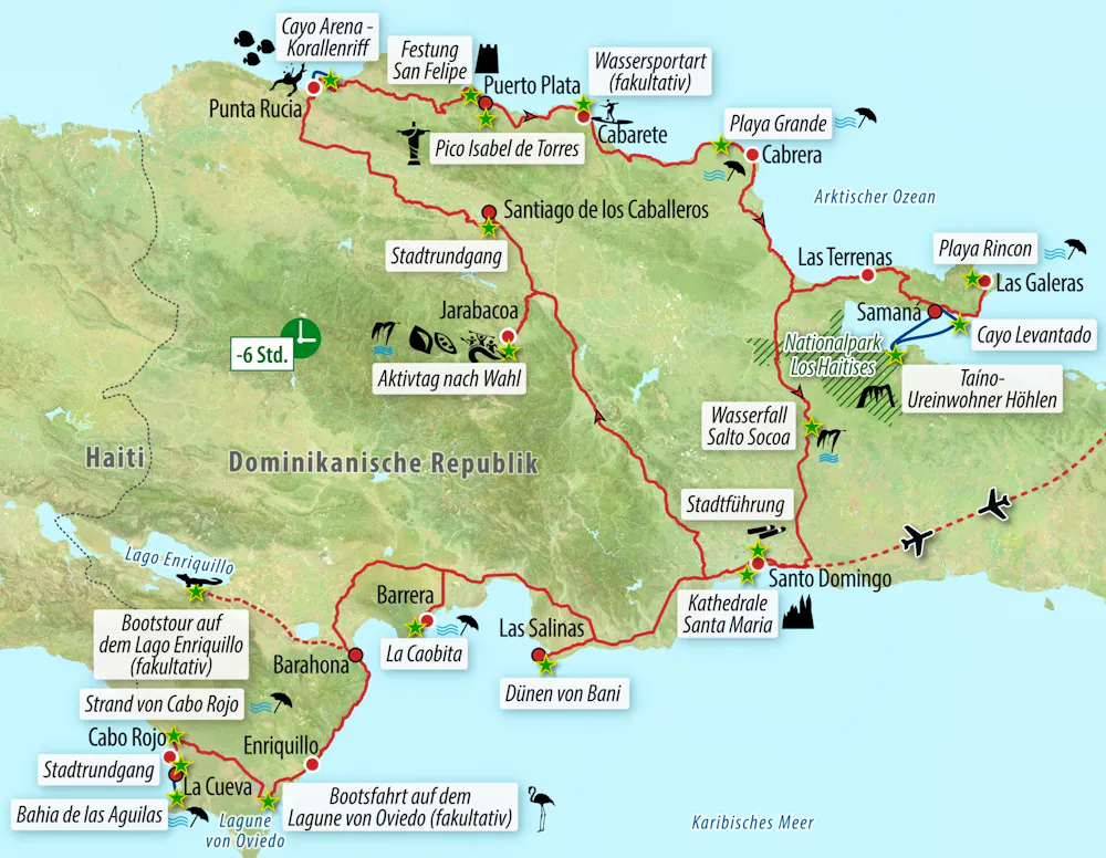 Ihre Reiseroute  &ndash; &copy; Eberhardt TRAVEL 