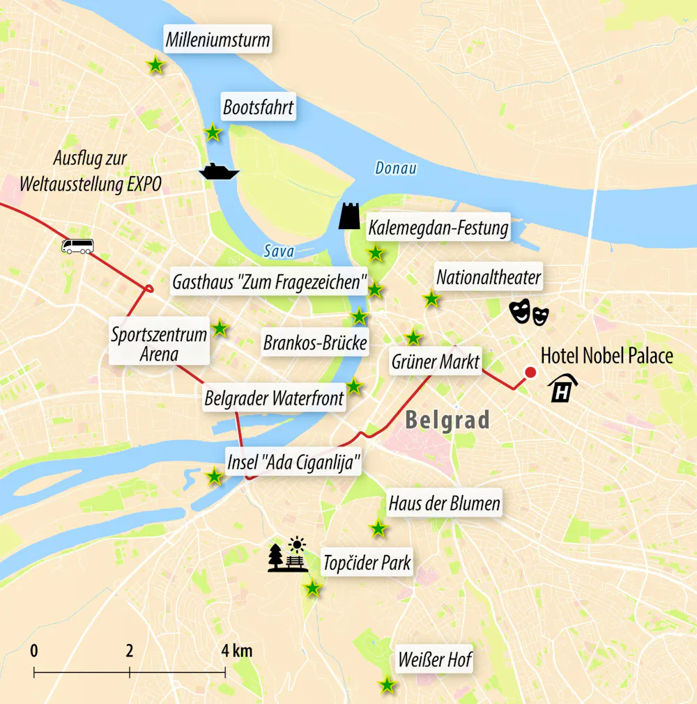 Ihre Reiseroute &ndash; &copy; Eberhardt TRAVEL