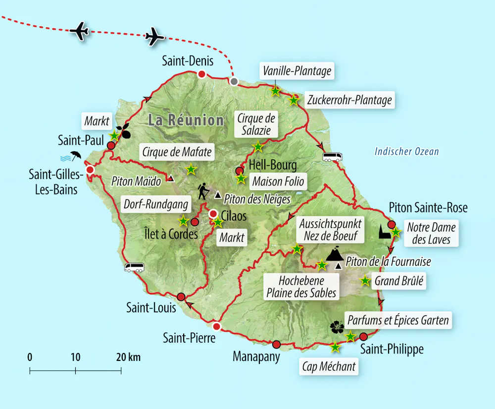 Ihre Reiseroute &ndash; &copy; Eberhardt TRAVEL