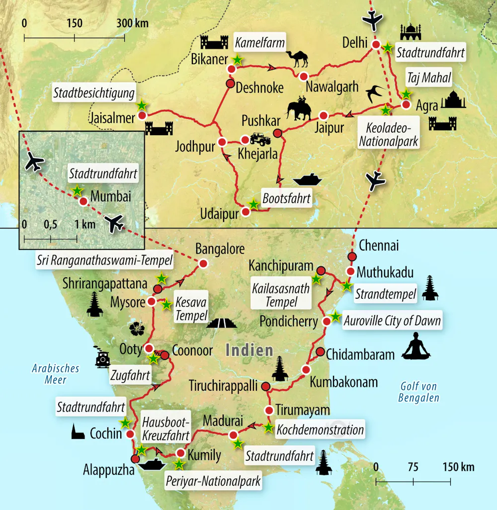 Ihre Reiseroute &ndash; &copy; Eberhardt TRAVEL