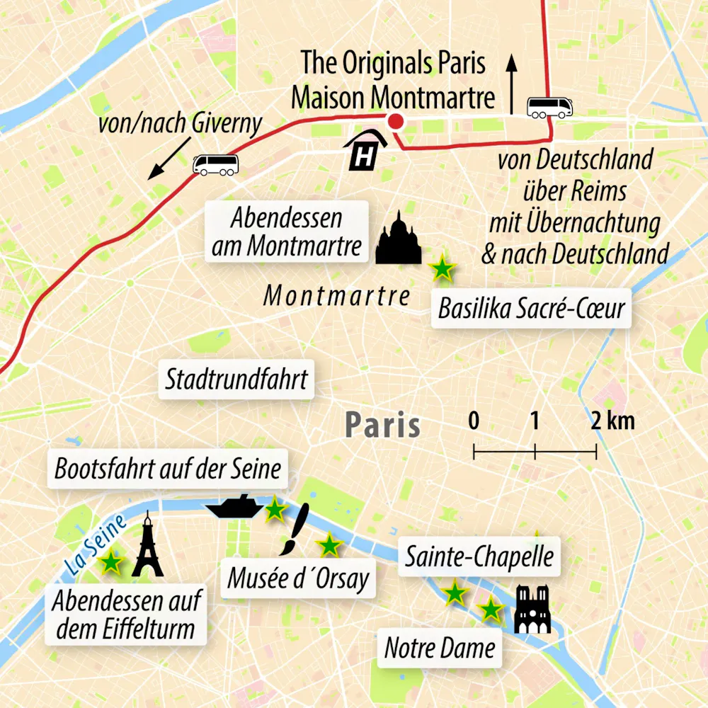 Ihre Reiseroute  &ndash; &copy; Eberhardt TRAVEL 
