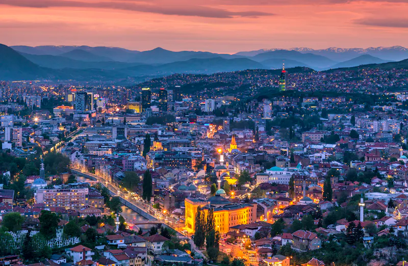 Banja Luka am Abend - &copy;LRTimelapse 3.4.1 - licensed to Amir Kulaglic, Travnik - Private License, no commercial use allowed!