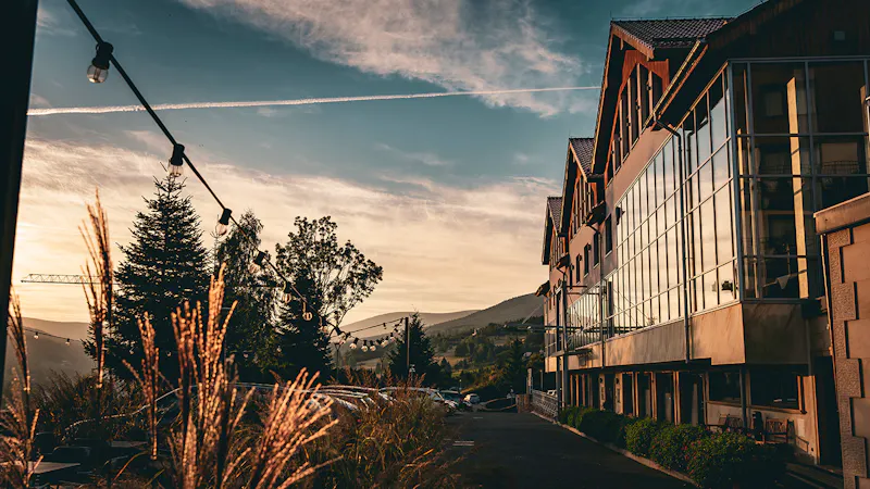 Sonnenuntergang Hotel Bialy Kamien &ndash; &copy;Hotel Bialy Kamien