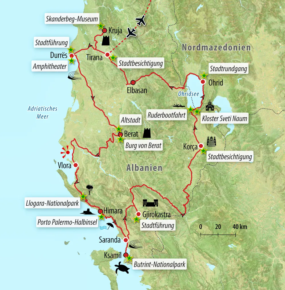 Ihre Reiseroute &ndash; &copy; Eberhardt TRAVEL