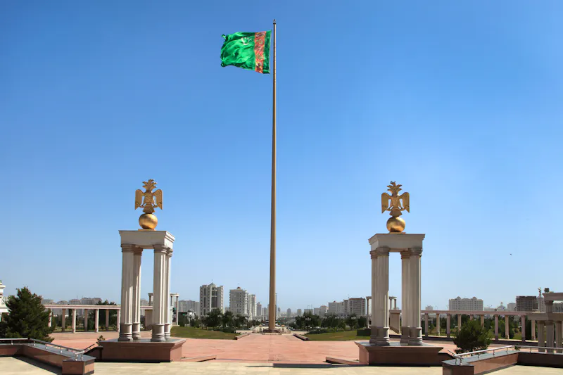 Die Nationalflagge Turkmenistans - &copy;Velirina - stock.adobe.com
