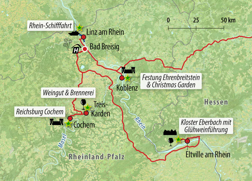 Ihre Reiseroute &ndash; &copy; Eberhardt TRAVEL