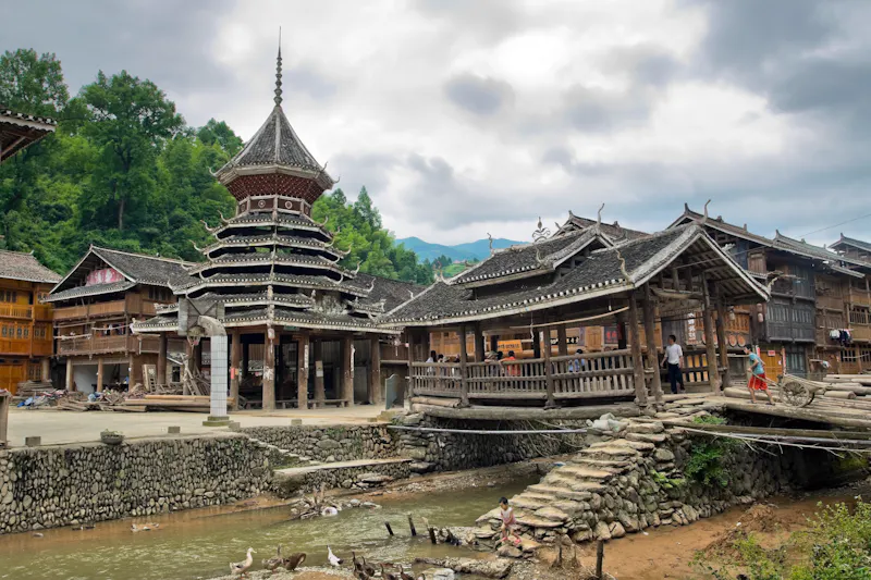 Dong-Dorf Zhaoxing in Guizhou, China  - &copy;petunyia - stock.adobe.com