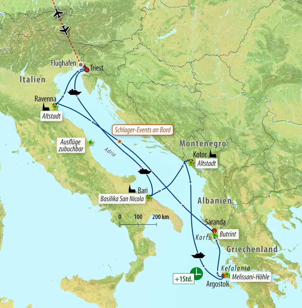 Ihre Reiseroute &ndash; &copy; Eberhardt TRAVEL