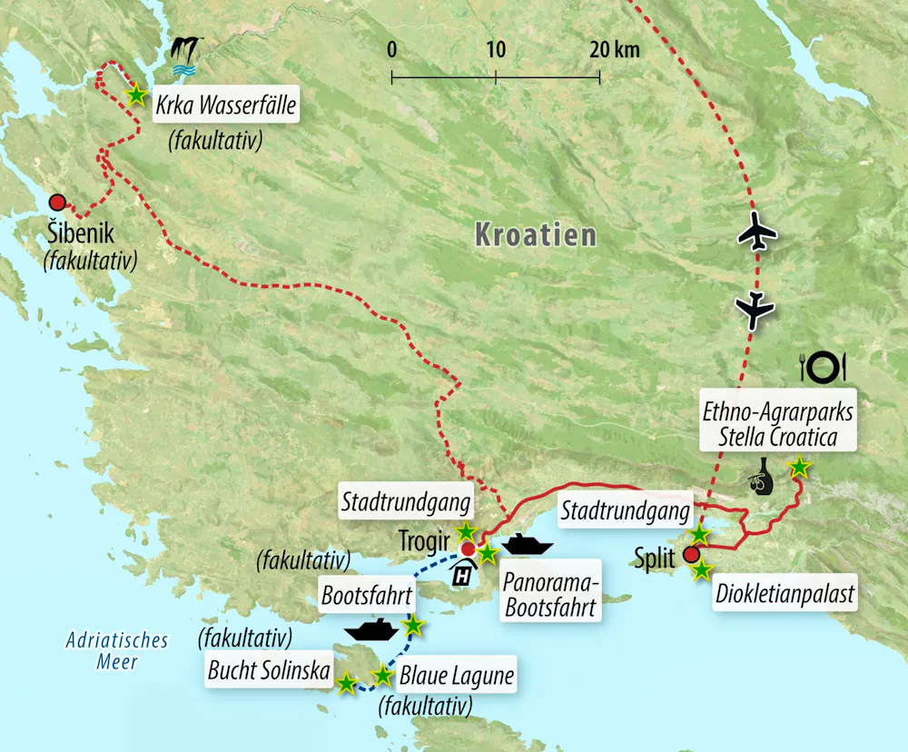 Ihre Reiseroute &ndash; &copy; Eberhardt TRAVEL