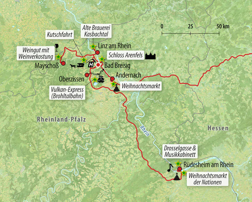Ihre Reiseroute &ndash; &copy; Eberhardt TRAVEL