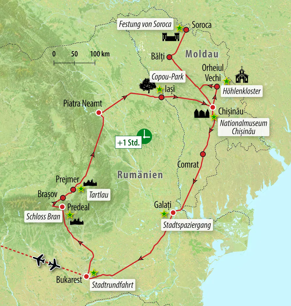 Ihre Reiseroute &ndash; &copy; Eberhardt TRAVEL