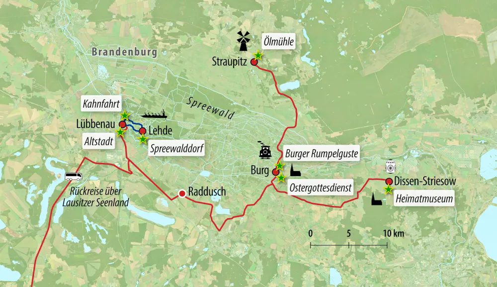 Ihre Reiseroute &ndash; &copy; Eberhardt TRAVEL