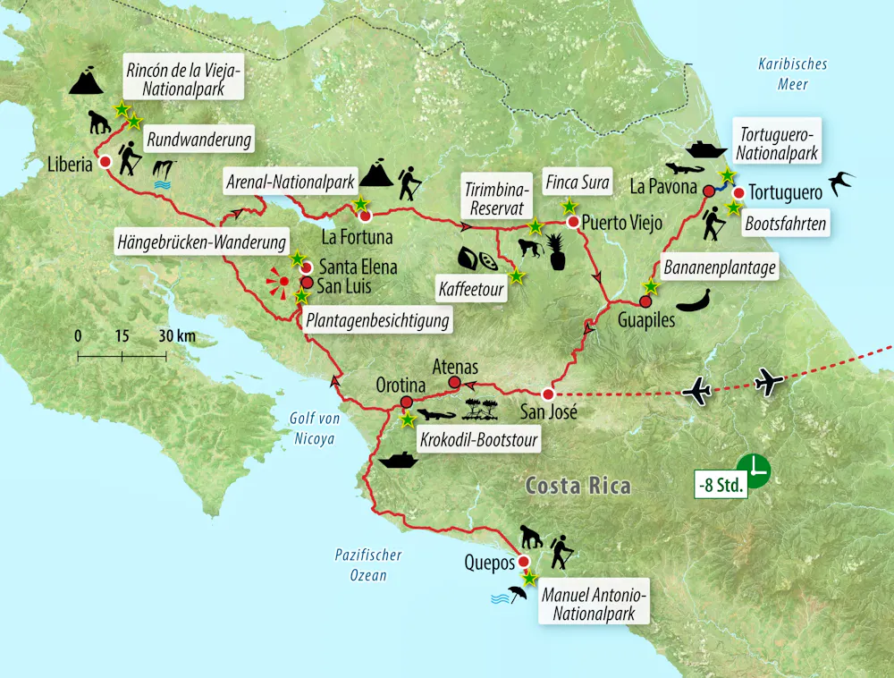 Ihre Reiseroute &ndash; &copy; Eberhardt TRAVEL