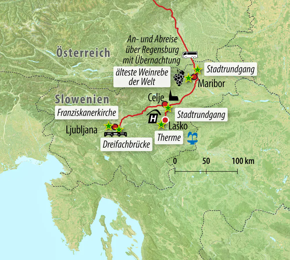 Ihre Reiseroute &ndash; &copy; Eberhardt TRAVEL