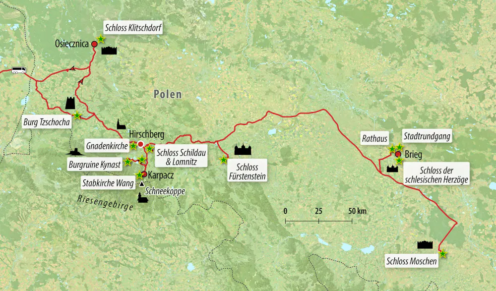 Ihre Reiseroute &ndash; &copy; Eberhardt TRAVEL
