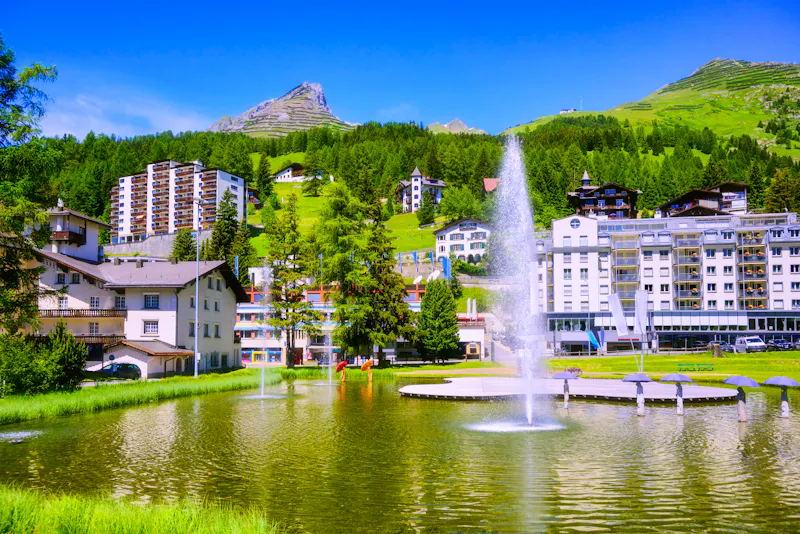 Stadtzentrum von Davos, Schweiz  - &copy;Boris Stroujko - stock.adobe.com