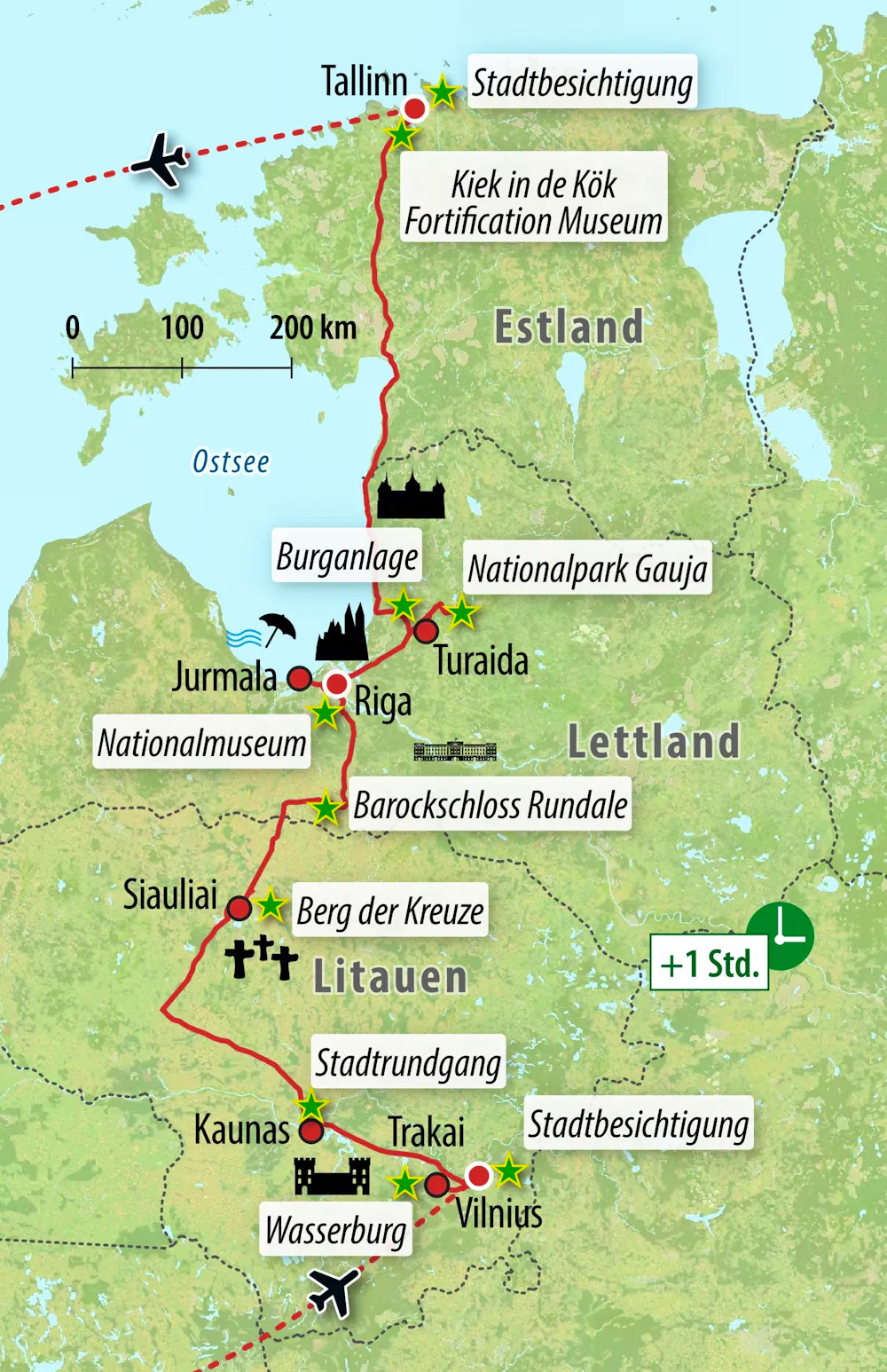 Ihre Reiseroute &ndash; &copy; Eberhardt TRAVEL
