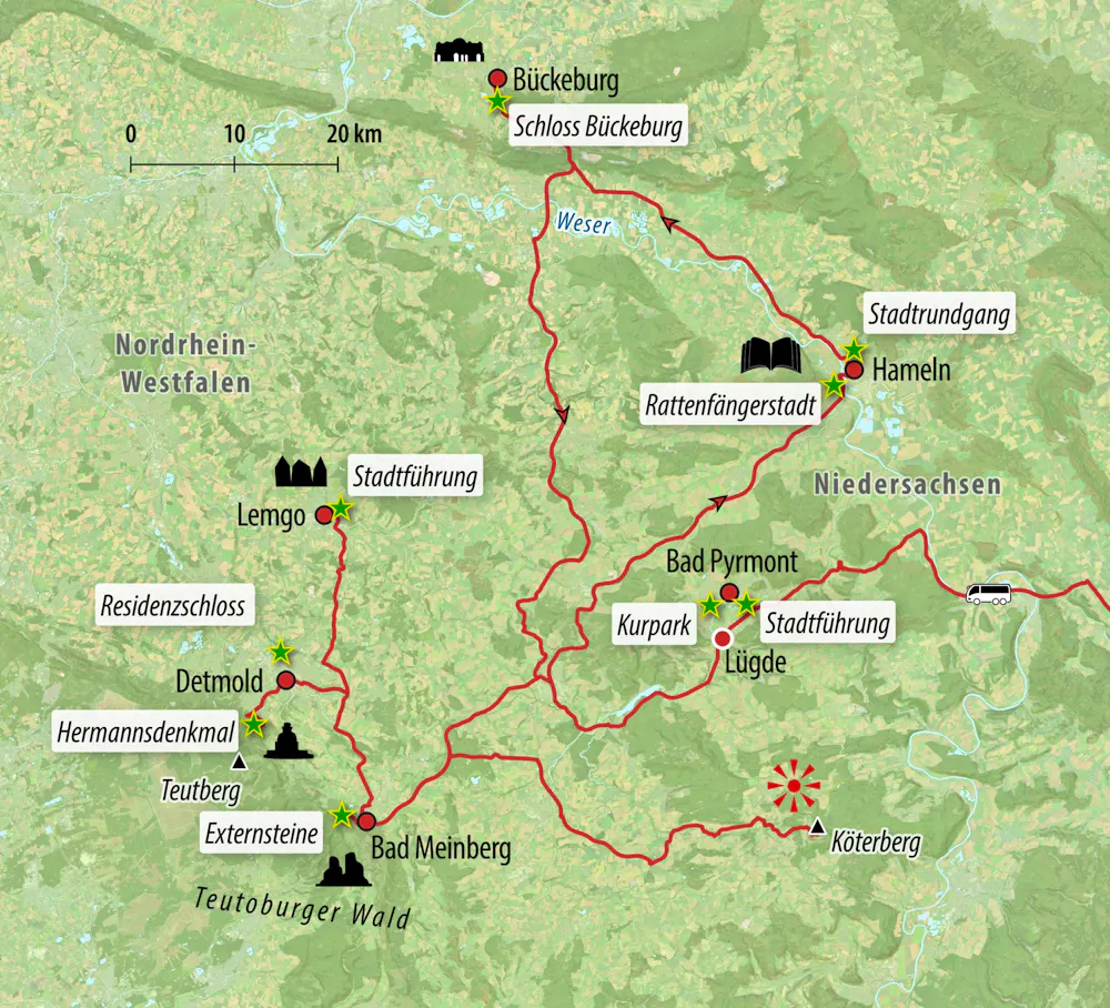 Ihre Reiseroute &ndash; &copy; Eberhardt TRAVEL