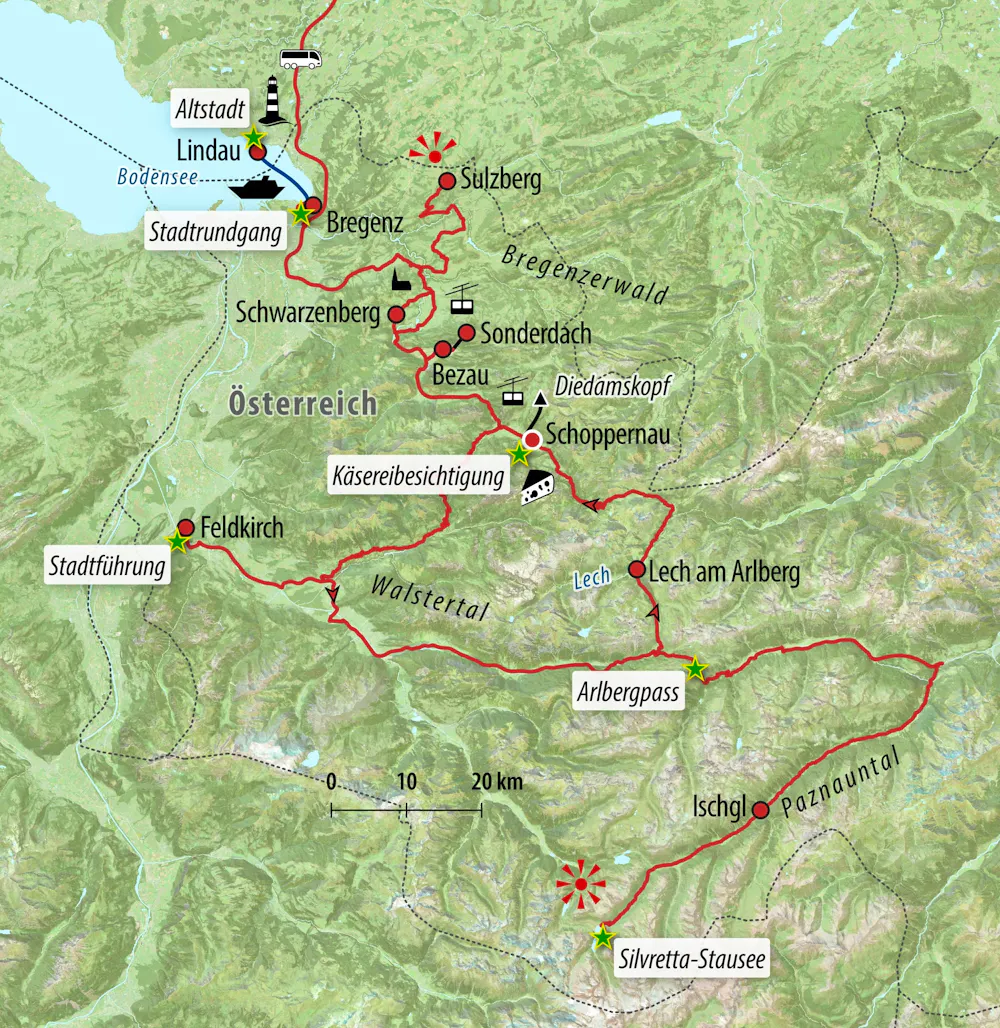 Ihre Reiseroute &ndash; &copy; Eberhardt TRAVEL