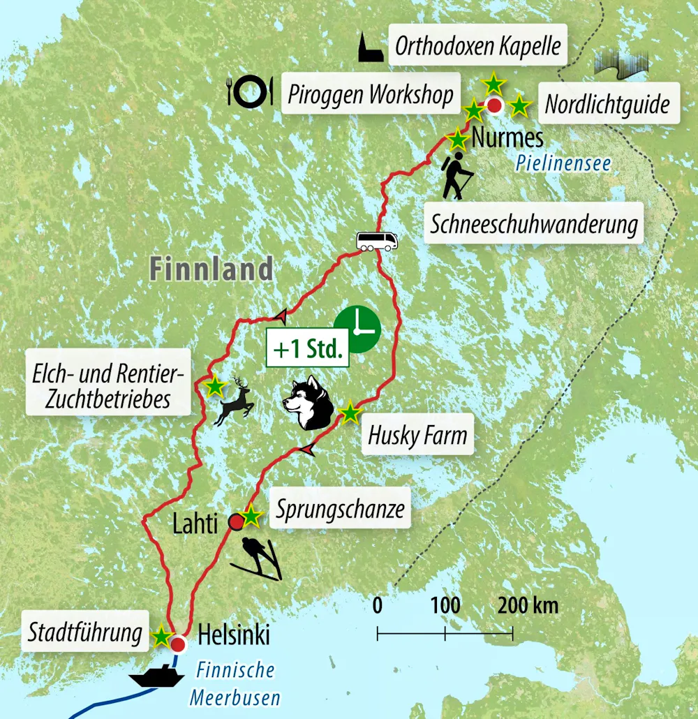 Ihre Reiseroute  &ndash; &copy; Eberhardt TRAVEL