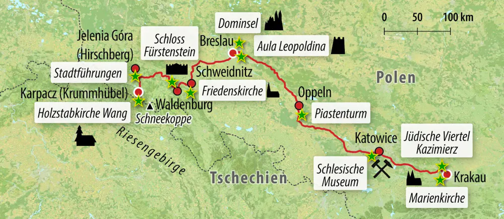 Ihre Reiseroute  &ndash; &copy; Eberhardt TRAVEL