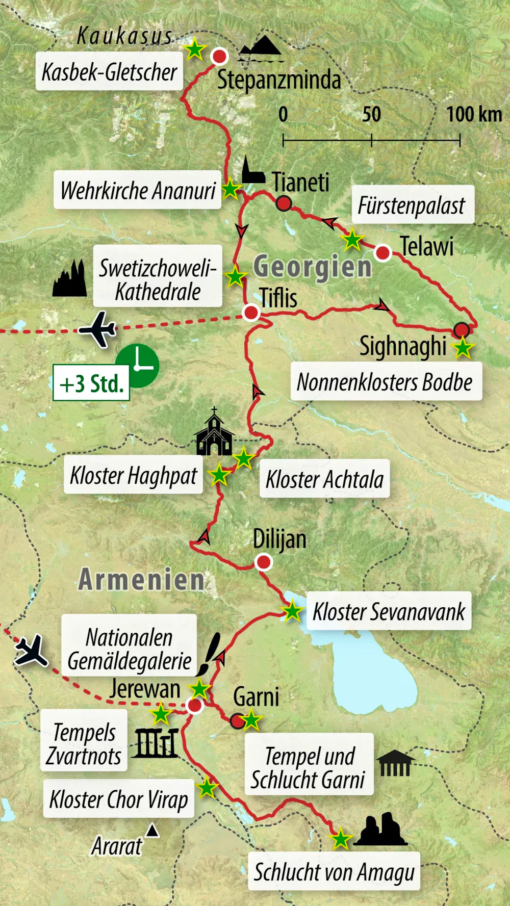 Ihre Reiseroute  &ndash; &copy; Eberhardt TRAVEL