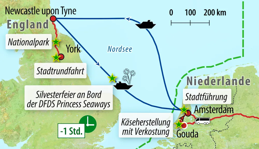 Ihre Reiseroute  &ndash; &copy; Eberhardt TRAVEL
