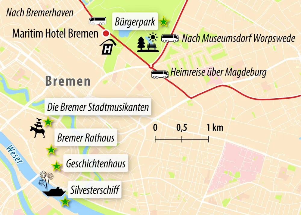 Ihre Reiseroute  &ndash; &copy; Eberhardt TRAVEL 
