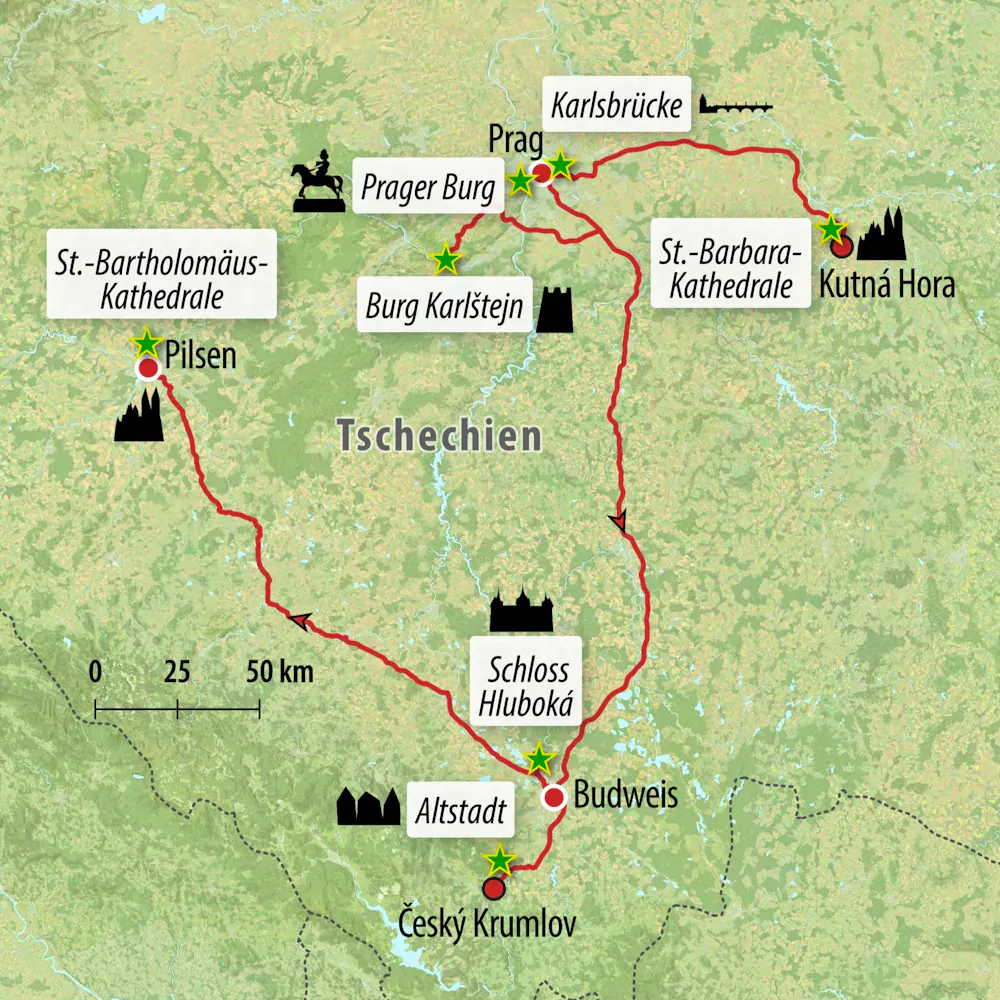 Ihre Reiseroute  &ndash; &copy; Eberhardt TRAVEL