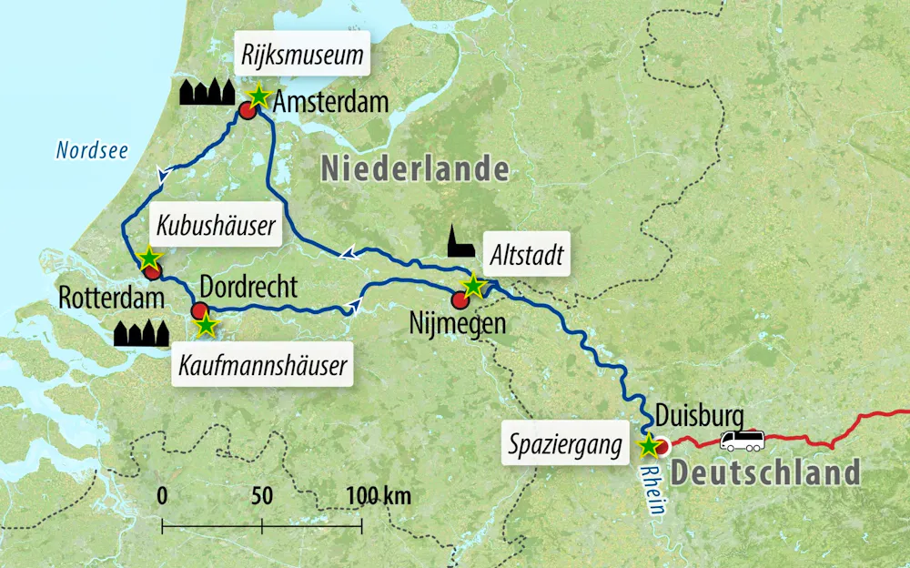 Ihre Reiseroute  &ndash; &copy; Eberhardt TRAVEL