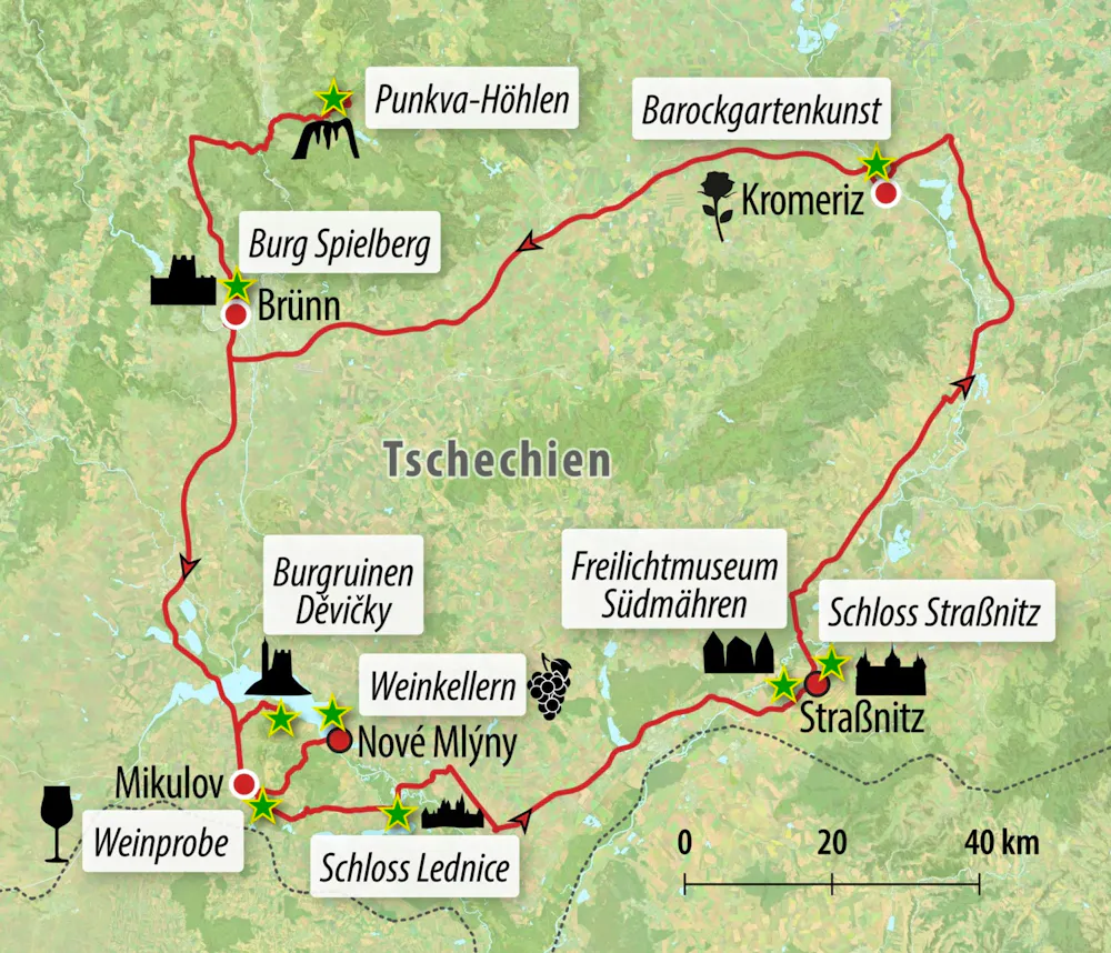 Ihre Reiseroute  &ndash; &copy; Eberhardt TRAVEL 