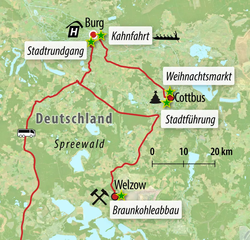 Ihre Reiseroute &ndash; &copy; Eberhardt TRAVEL