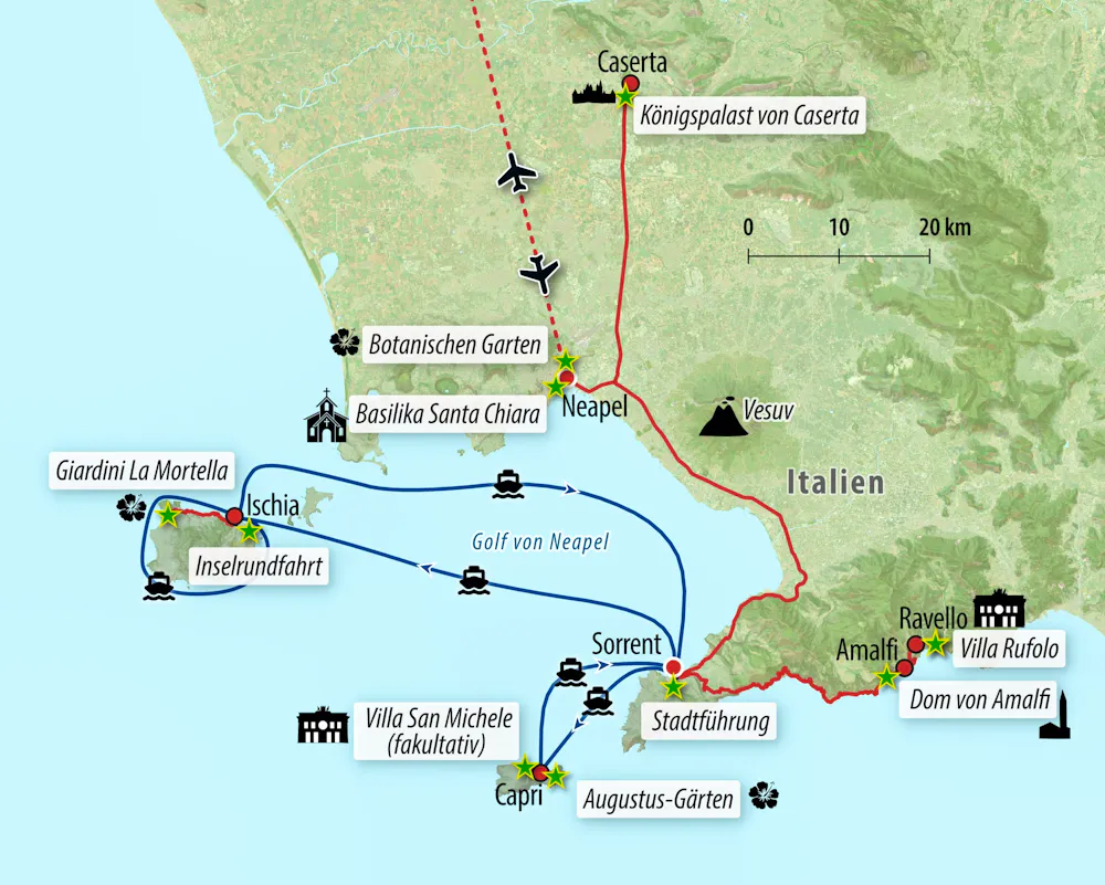 Ihre Reiseoute  &ndash; &copy; Eberhardt TRAVEL
