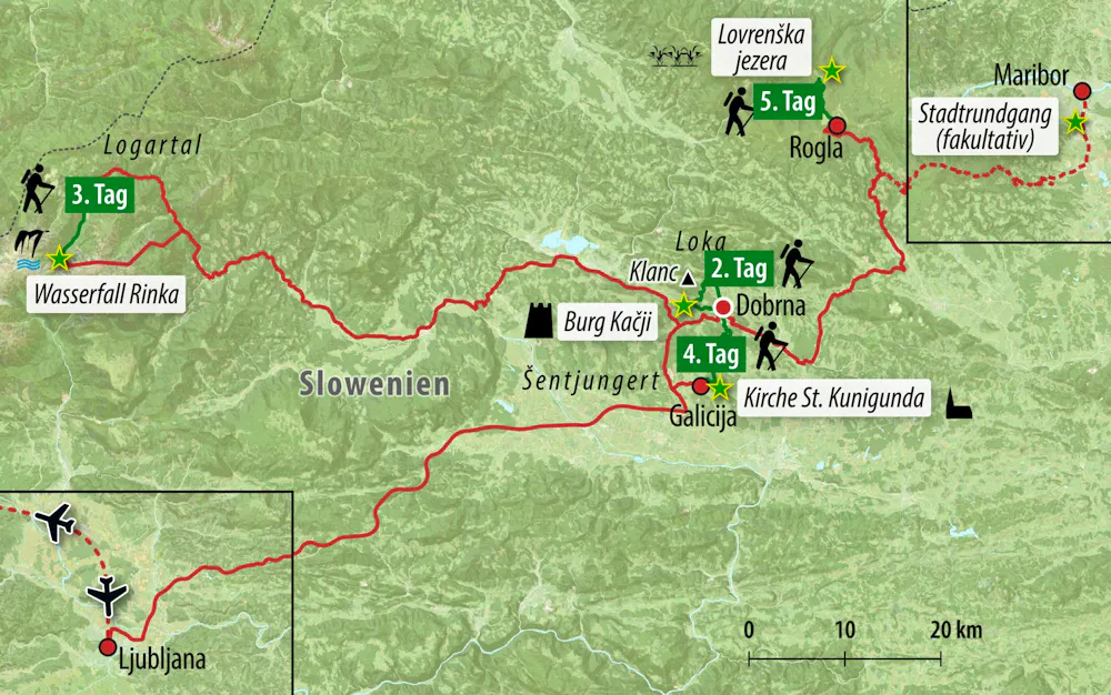 Ihre Reiseroute  &ndash; &copy; Eberhardt TRAVEL