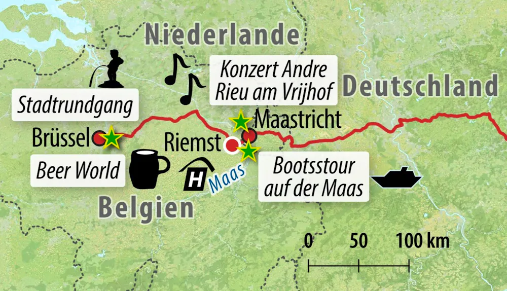 Ihre Reiseroute  &ndash; &copy; Eberhardt TRAVEL