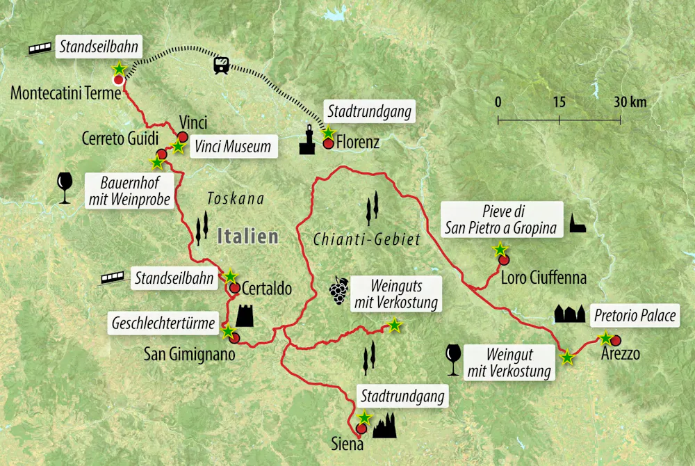 Ihre Reiseroute  &ndash; &copy; Eberhardt TRAVEL