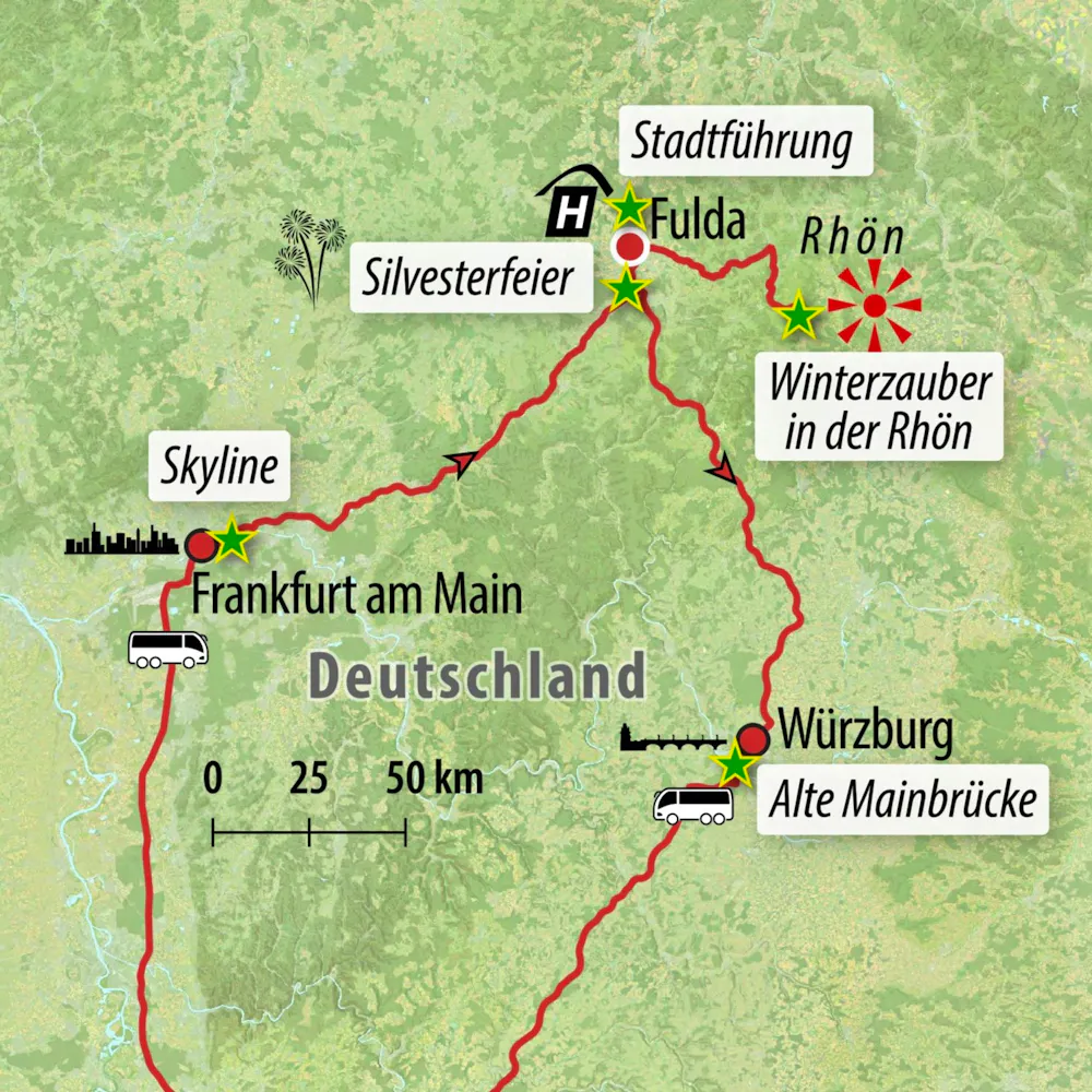 Ihre Reiseroute  &ndash; &copy; Eberhardt TRAVEL 