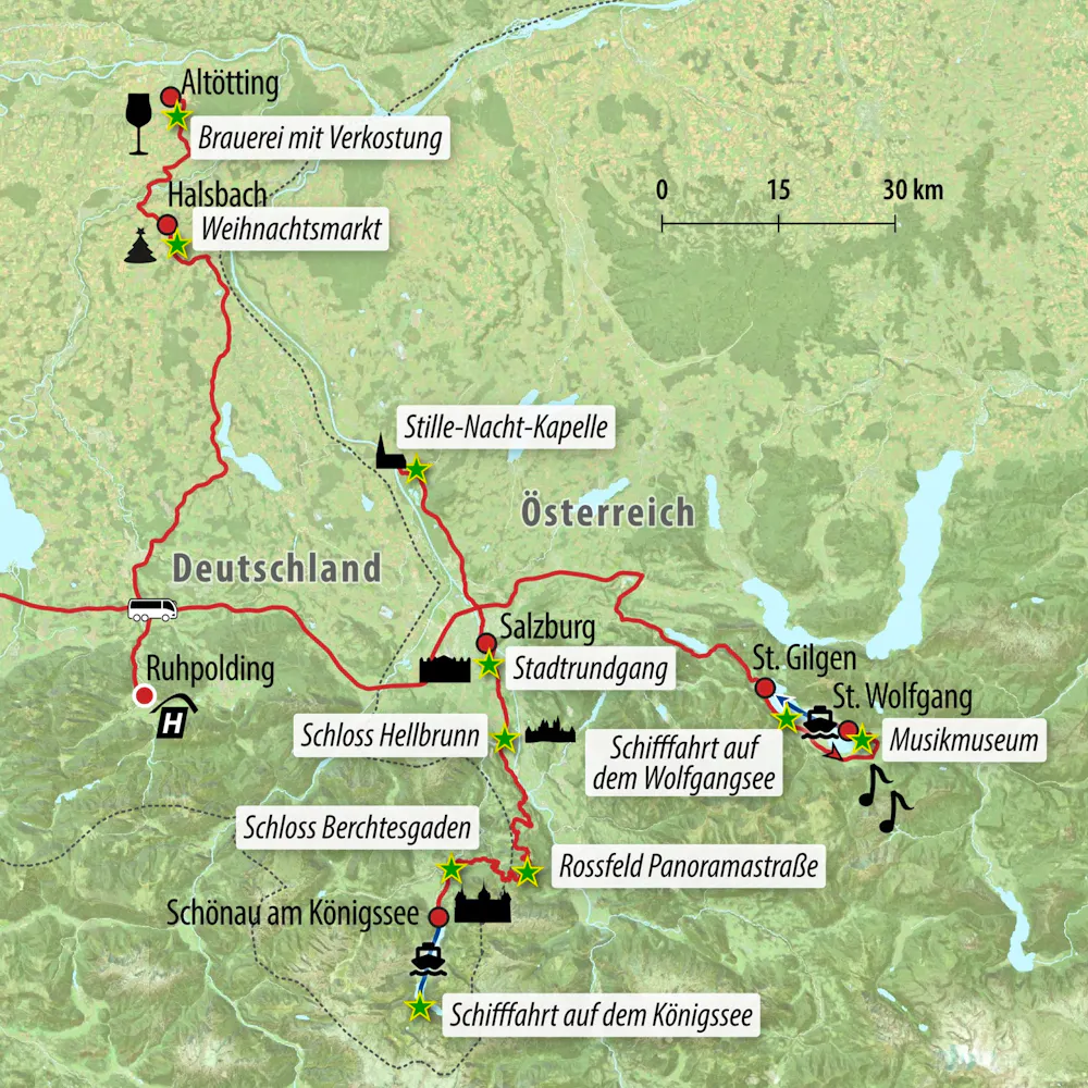 Ihre Reiseroute  &ndash; &copy; Eberhardt TRAVEL