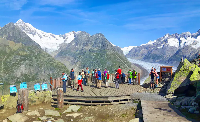Auf dem Bettmerhorn - Blick auf den Aletschgletscher - &copy;Katrin Deutschbein - Eberhardt TRAVEL