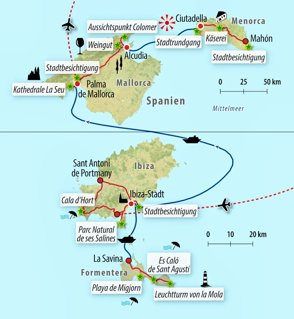 Ihre Reiseroute &ndash; &copy; Eberhardt TRAVEL